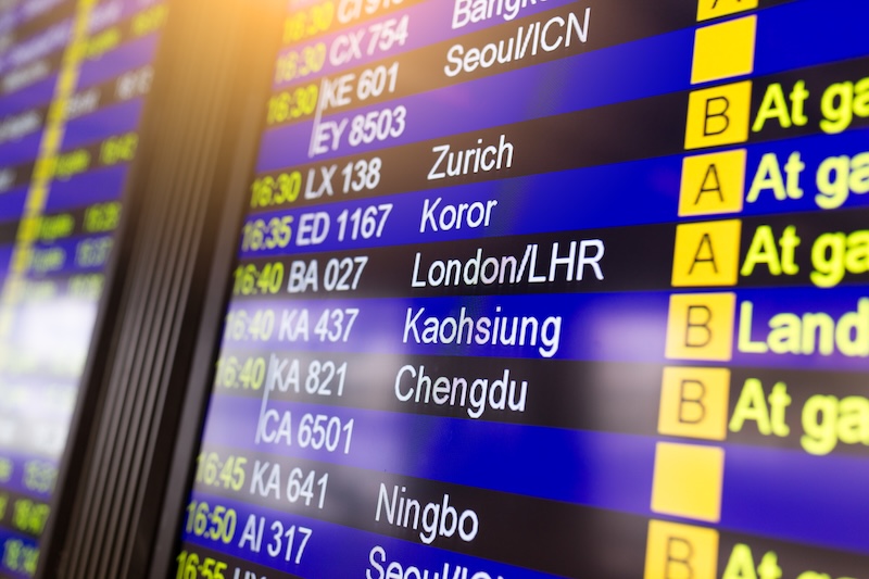 Avgångar till London
